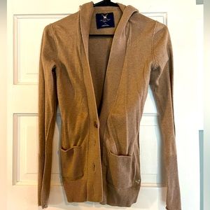 American Eagle Women’s Tan Sweater with Hood